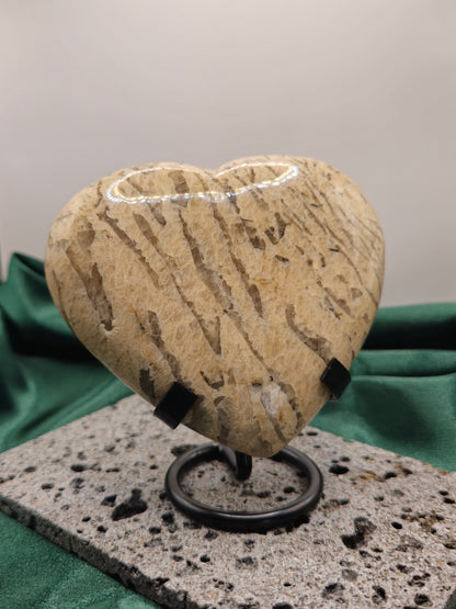 Smoky Quartz Feldspar Heart - X Large