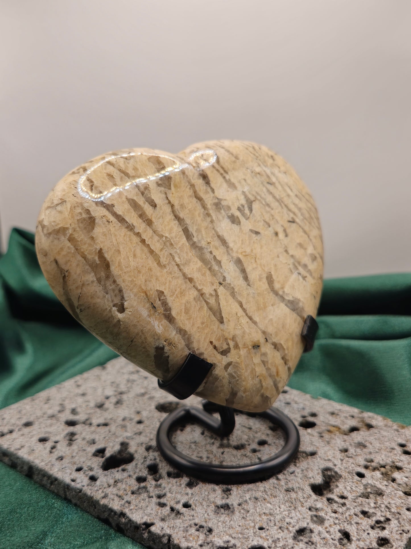 Smoky Quartz Feldspar Heart - X Large