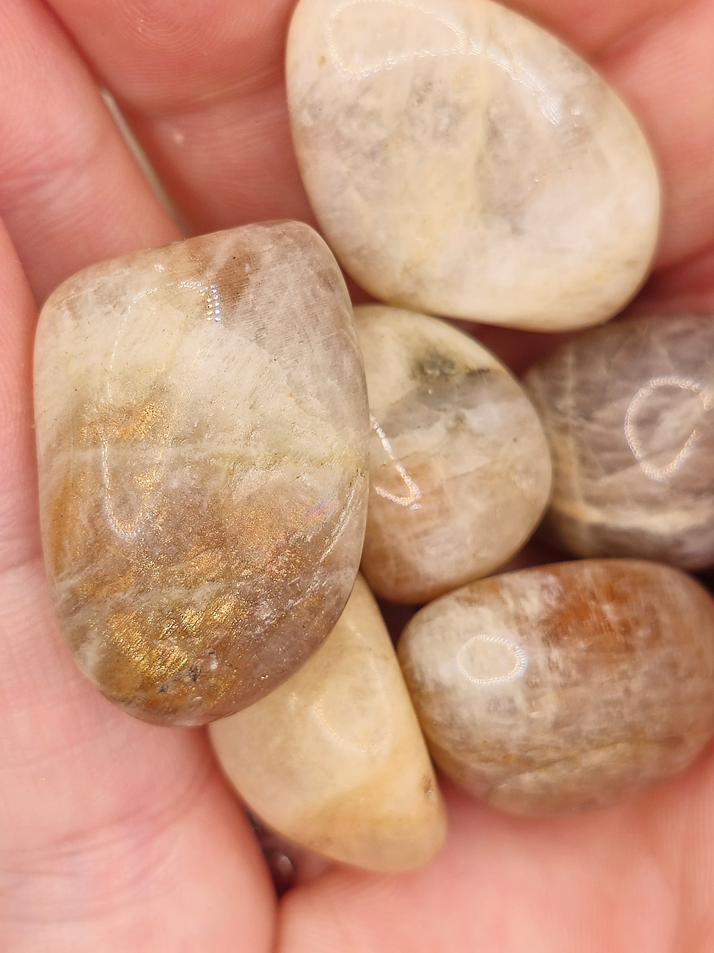 Peach Moonstone Tumbles - Small