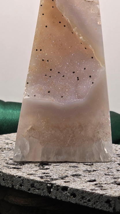 Druzy Agate Obelisk