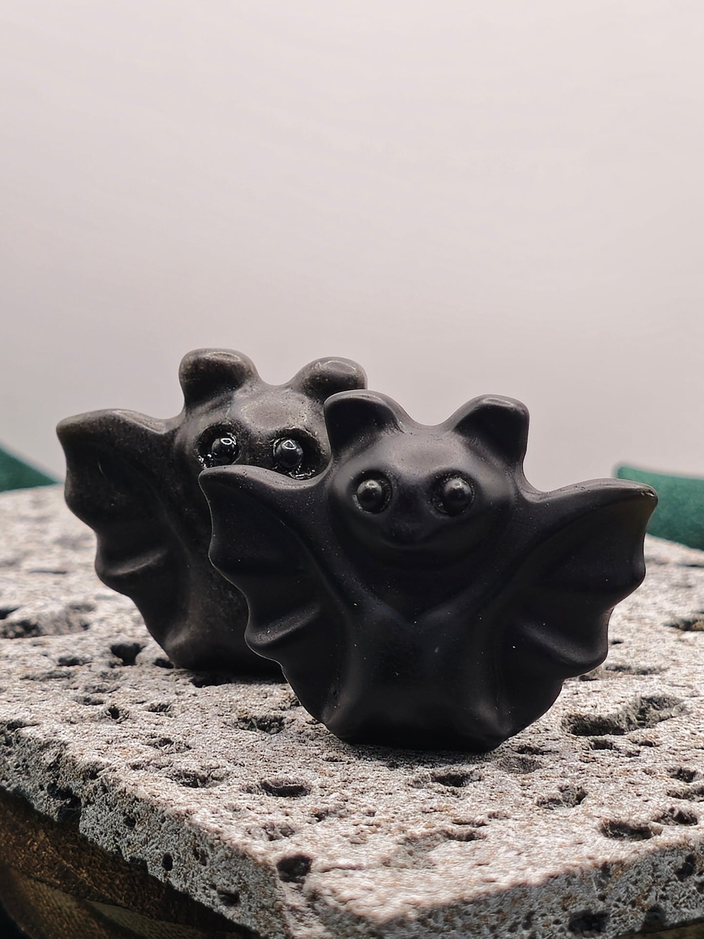 Obsidian Pet Rock - Bat