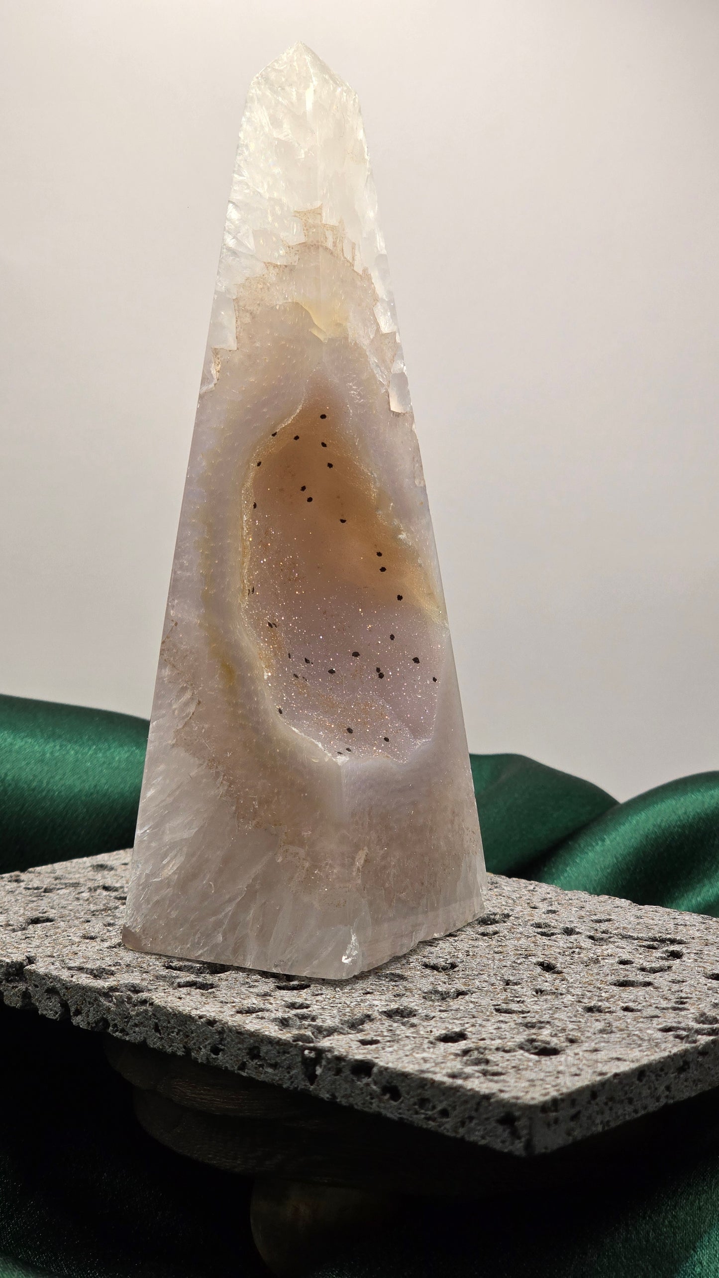 Druzy Agate Obelisk