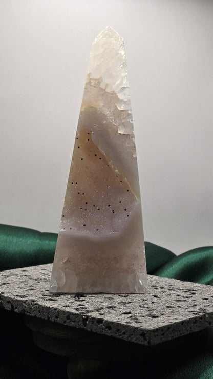 Druzy Agate Obelisk